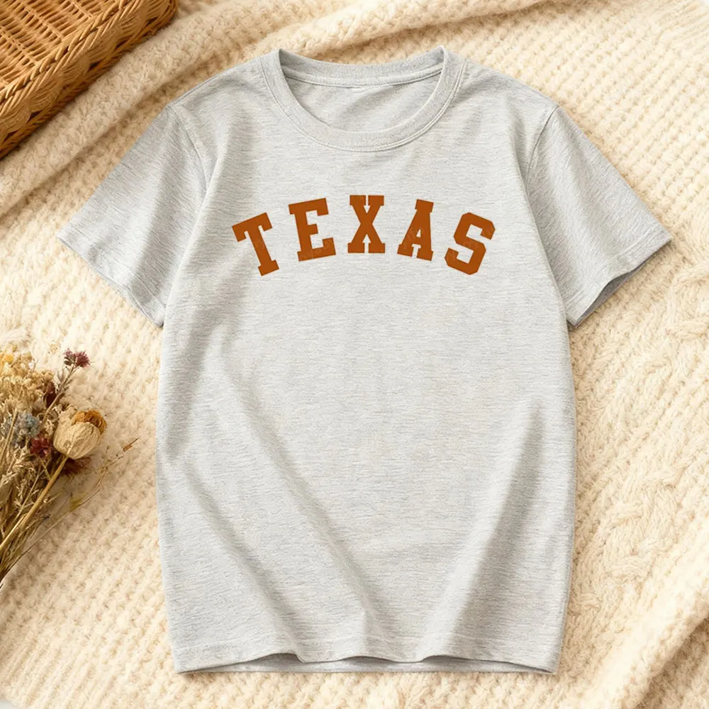 Texas Contracted Design T-Shirt Home State Souvenir Gift Tee Mens Womens Unisex Texas TShirt Summer Casual Daily Life Cotton T