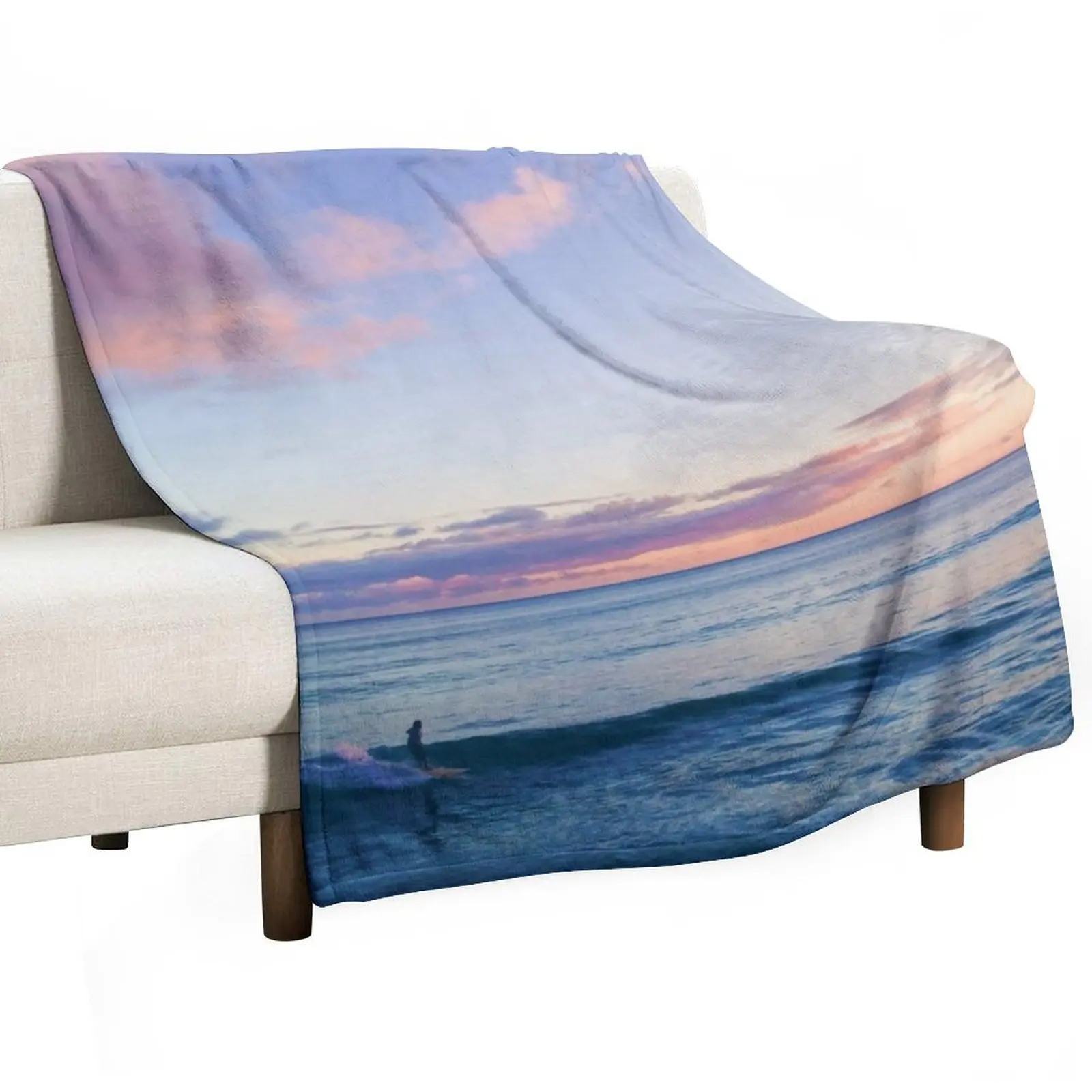 Surfin in a Pastel Dream - Honolulu, Hawaii Throw Blanket cosplay anime Hairy Luxury St Luxury Throw Hairys Blankets