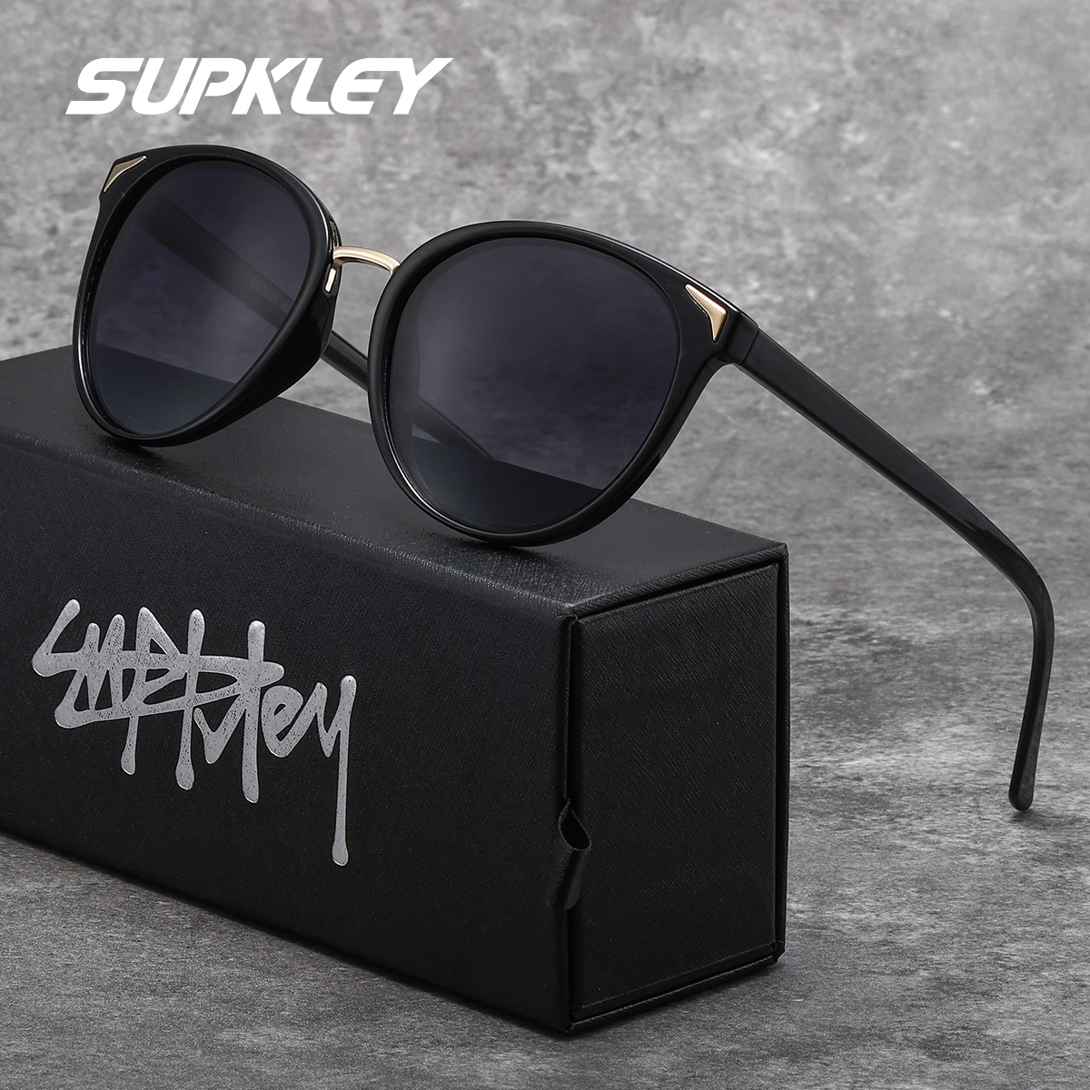 نظارات شمسية مستقطبة عصرية للنساء من SUPKLEY بإطار عين القطة لقضاء العطلات والربيع والجري وتسلق الجبال نظارات شمسية للرجال للقيادة