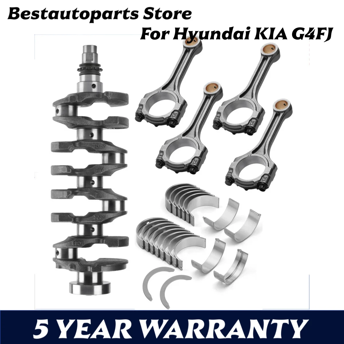 G4FJ Engine Overhaul Rebuild Kit Crankshaft Connecting Rod Set For Hyundai Elantra Kia Soul Forte 1.6T Turbo