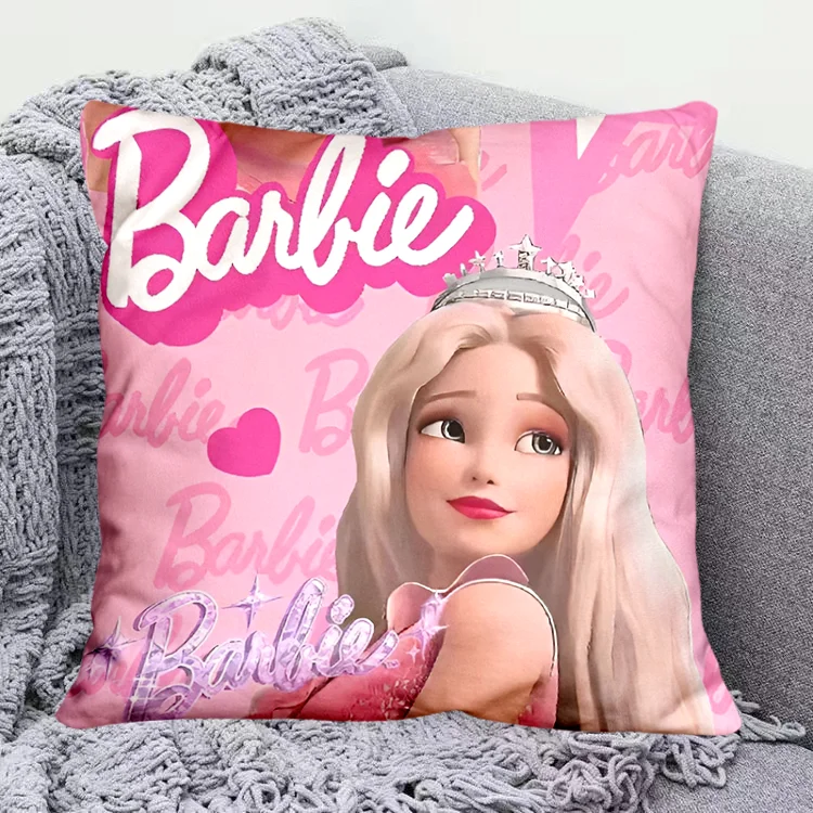 Anime Barbie cuscino Cartoon Cute Girly Office Chair cuscino del sedile Kawaii camera da letto divano cuscino morbido staccabile Cleanable Kids Gift