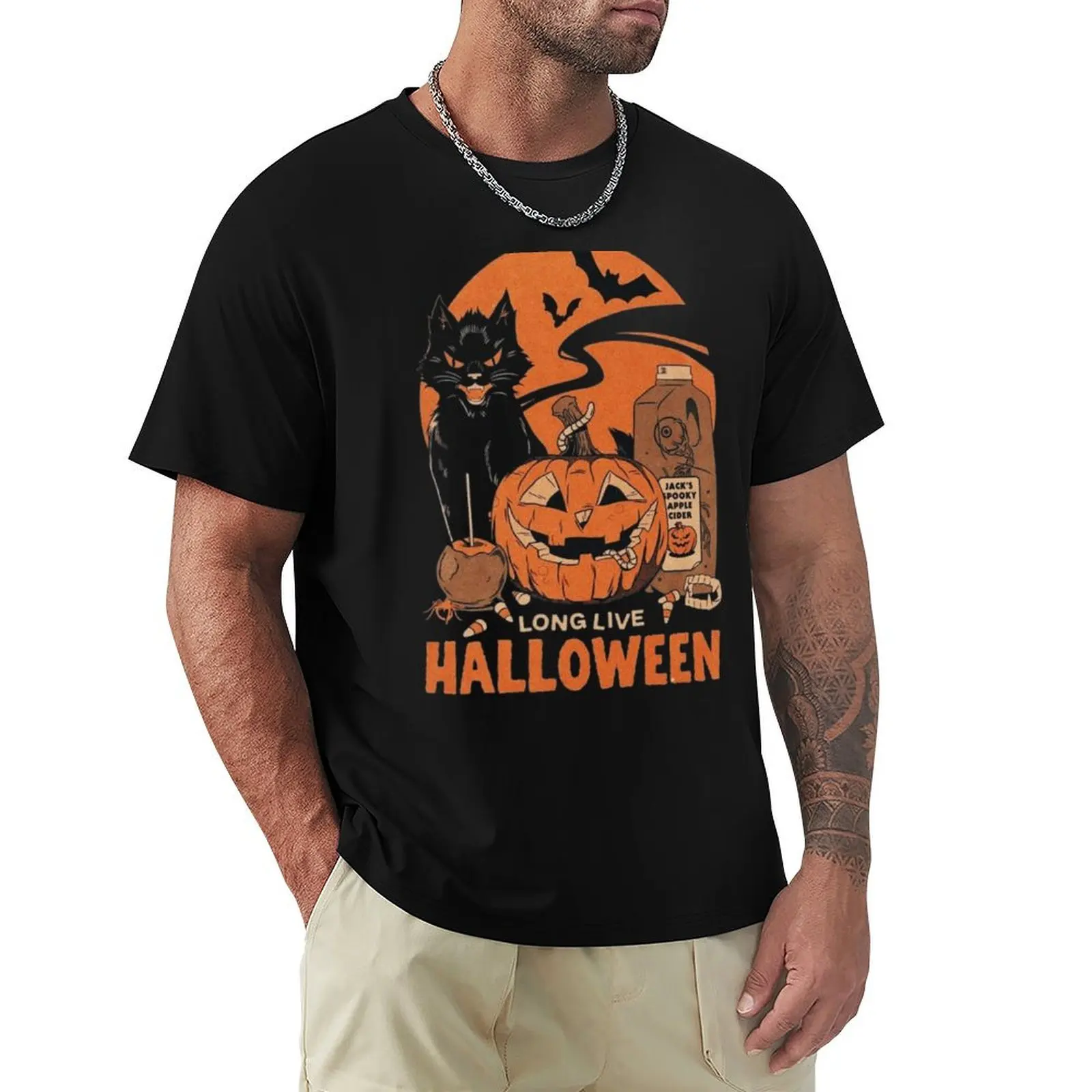 

Vintage Halloween T-Shirt Work Utility Casual Tee Shirt