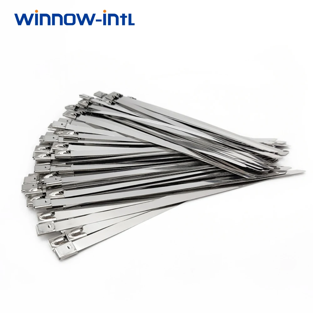 20/40/60/100Pcs 4.6*150 Stainless Steel Metal Cable Tie Exhaust Wrap Locking Metal Zip-Exhaust Multifunctional Locking Cable Tie