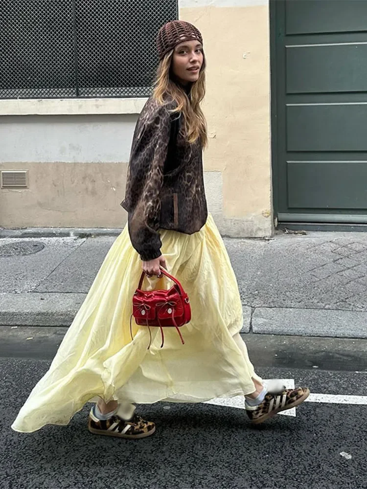 Chaqueta corta con estampado de leopardo para mujer, abrigo informal de manga larga con bolsillos y cremallera, prendas de vestir de calle Chic para otoño