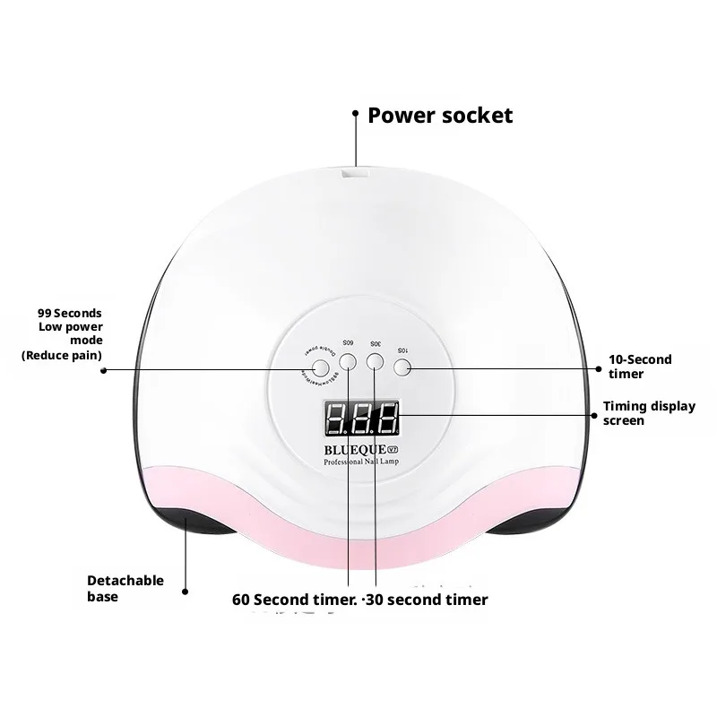 High Power Desktop Intelligent Nail Lamp Uv Nail Specific Baking Lamp Adjustable Led Light Therapy Machine Fast Drying