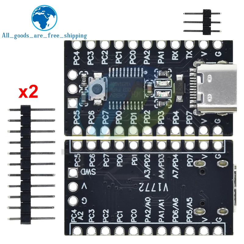 TZT CH32V003 Development Board Minimum System Core Board RISC-V Open Source TYPE-C USB Port CH32V003F4P6