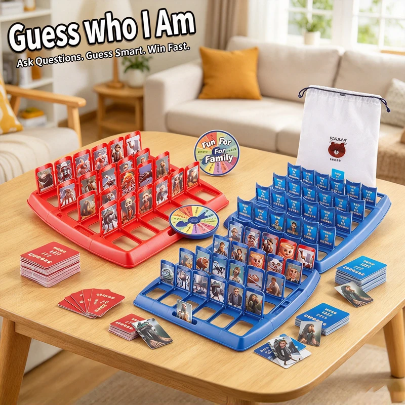 Italian Brainrot Guess Who Card Game Foreign Shan Hai Jing Tung Tung Sahur Tralalero Tralala Educational Puzzle Board Toy Gif