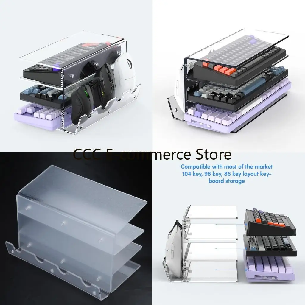 

Desktop Keyboard Mouse Organize for Keyboards and Mouse Acrylic Display Stand R58A