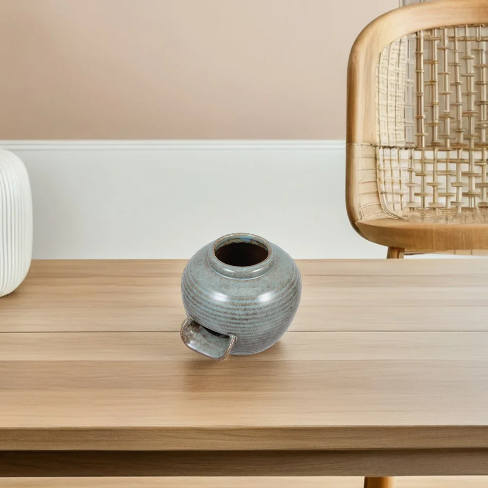 

Outdoor Ceramic Fountain Jar with Cascading Water Flow Vintage Fish Tank Style Garden Decor for Patio Backyard Landscaping