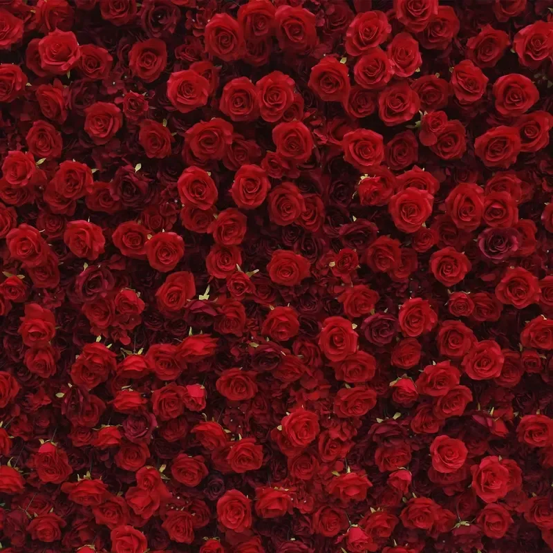 High-end New Autumn Color Cloth Background Simulated Flower Wall Background Wall Shopping Mall Background Decorative Flower