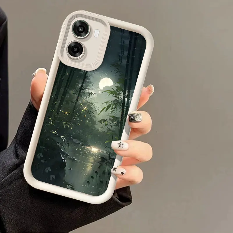 Flexible Silicone Case For OPPO A6x A6k A6s A6 Pro 5G 4G Protective Cover Shockrpoof Moonlight Print Pattern Funda - view 3