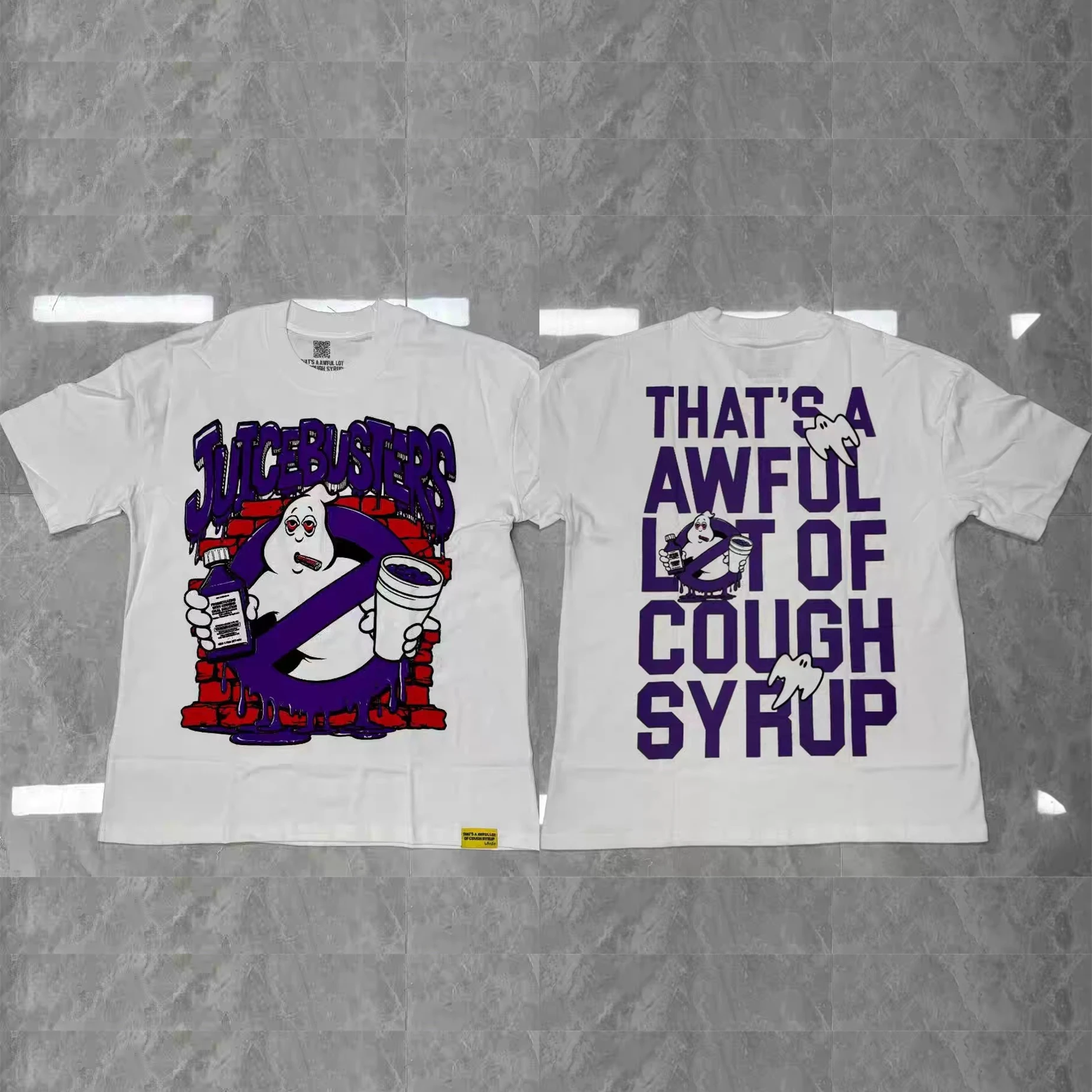 

That's A Awful Lot of Cough Syrup Purple cartoon print T-shirt Men Women Tops Tee T Shirt