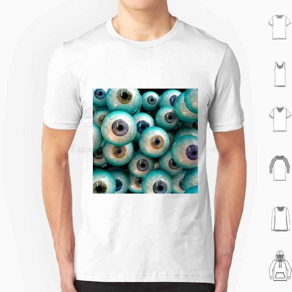 

Zombie Eyeballs T Shirt Big Size 100% Cotton Eyes Scary Eyeballs Halloween Looking Birthday Party Fashion