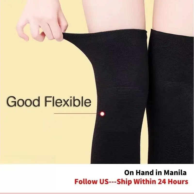 2pcs/Pair Elastic Knee Braces Polyester Cotton Non Slip Breathable Flexible Free Size Sports Fitness Knee Pads