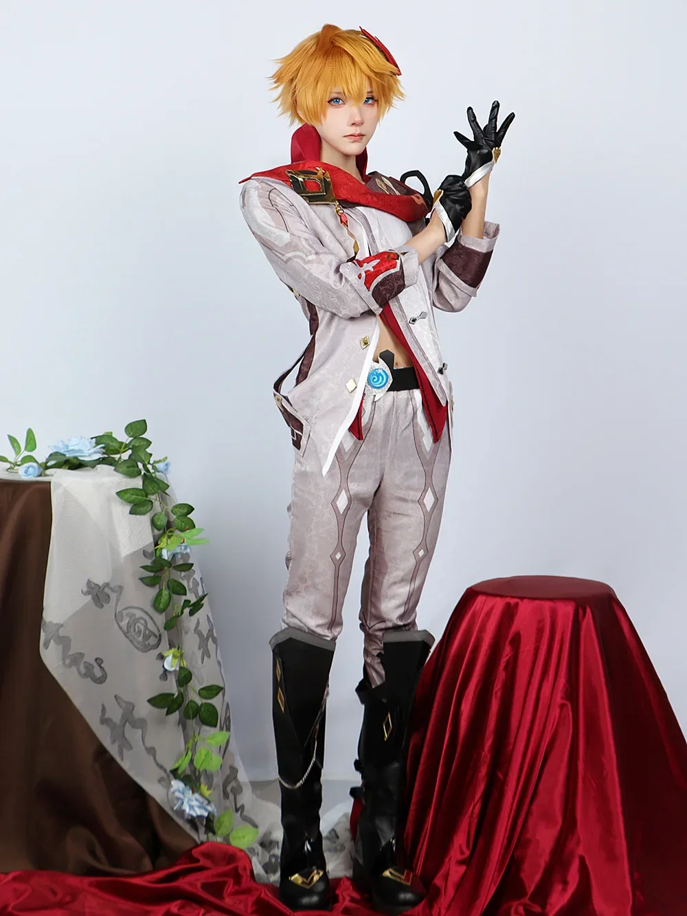 Tartaglia przebranie na karnawał Genshin Impact jednolite Anime kostiumy na Halloween dla mężczyzn gra