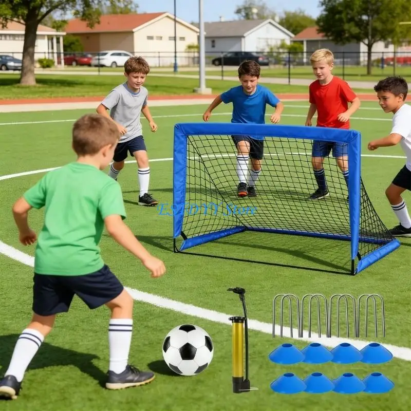 

G6DE Set Of Modifiable Football meshes With Carrying Case Training Gear For Backyard Field And Sports Area