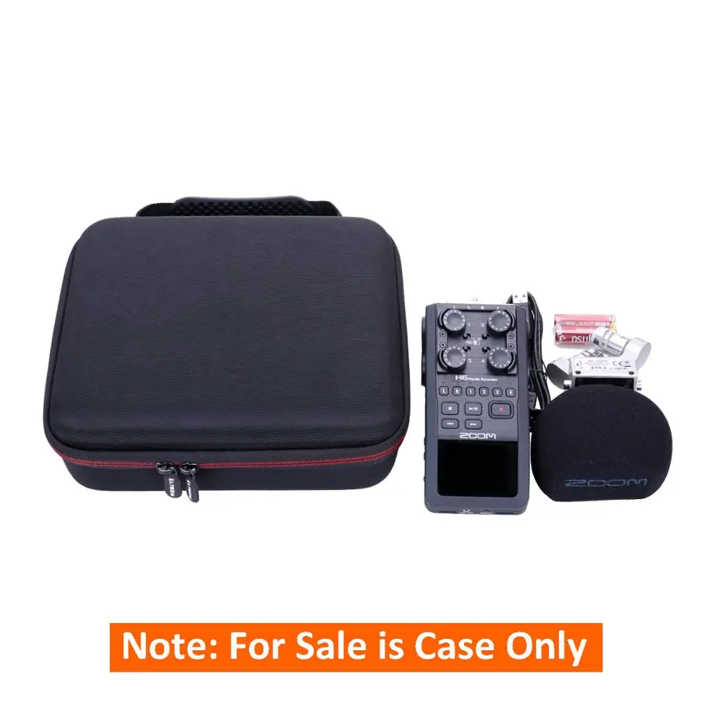 LTGEM EVA Black Hard Case for Zoom H6 Six-Track Portable Recorder