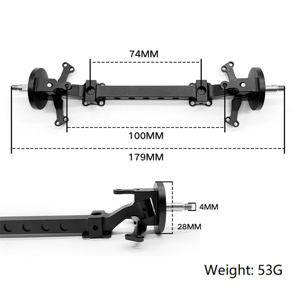 For 1/14 Tamiya Tractor-Trailer Model Truck with Unpowered Front Axle Caster Simulation Axle