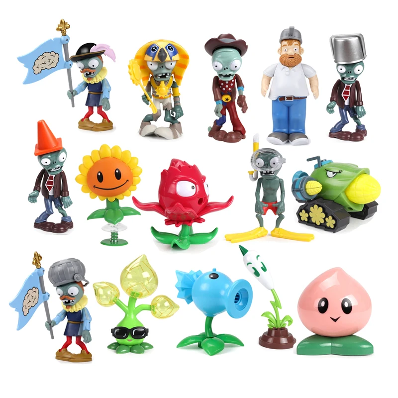 Hot PLANTS VS. ZOMBIES Action Figures Toys for Boys Dave Gatling Peashooter Potato Mine Gargantuar Disco Zombie Yeti Kids Gifts