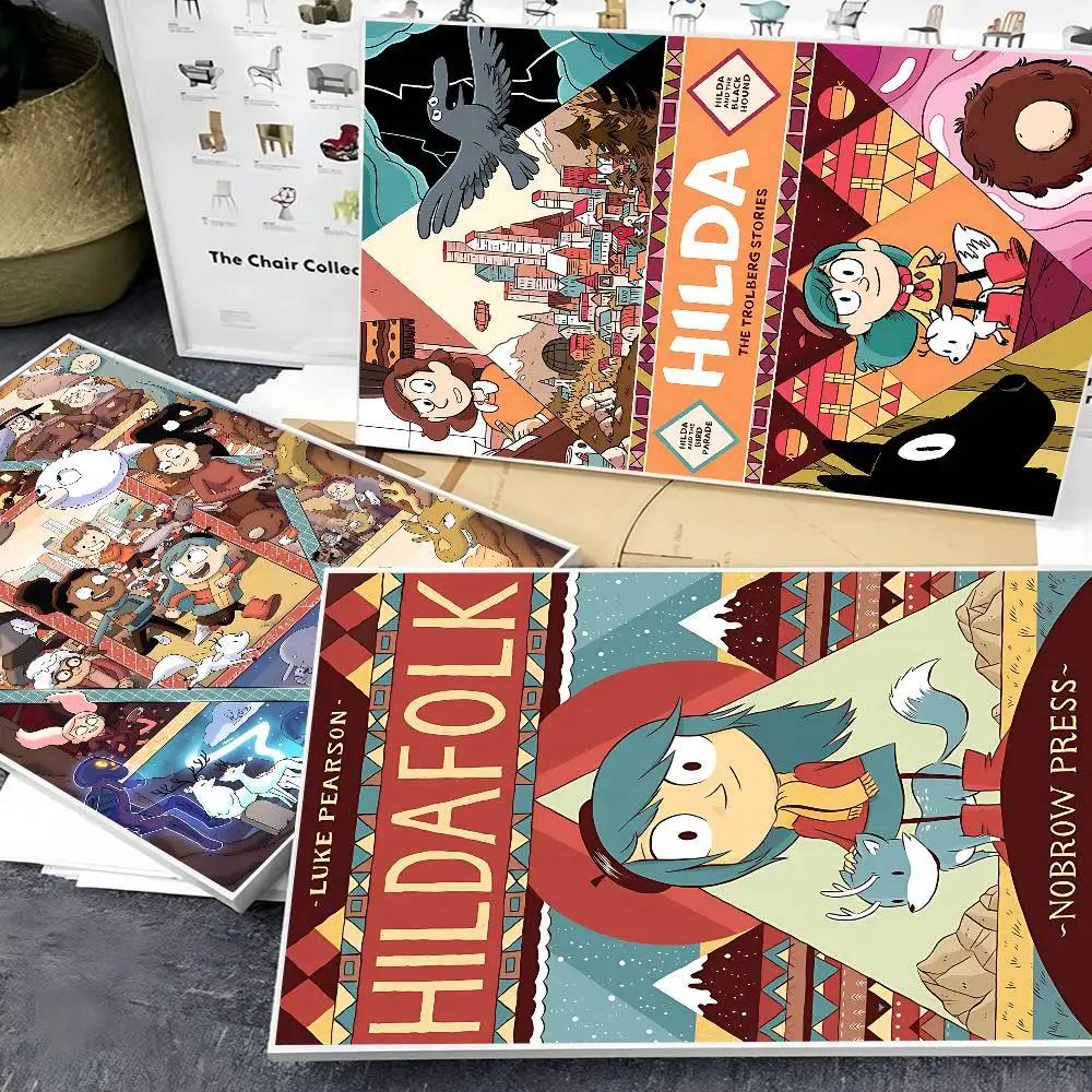 Cartoon H-Hilda Self-adhesive Art Poster Whitepaper Prints Posters Artwork Aesthetic Art Wall Painting