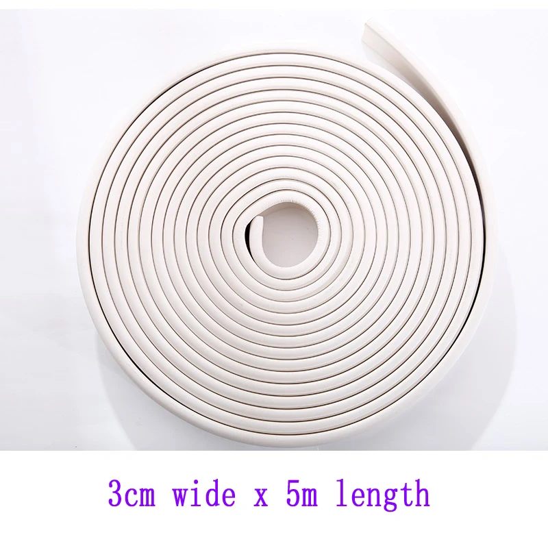 

5 Meters NBR Soft Material Wall Trim Line Self-Adhesive Skirting Decor Line Wall Anticollision Molding Line 3D Wall Sticker