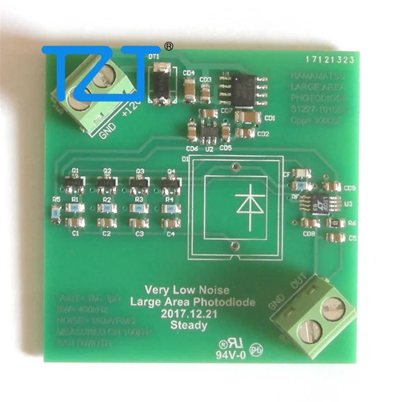 TZT Very Low Noise Large Area Photodiode Amplifier Module (Only Circuit Board) Produced by Steady