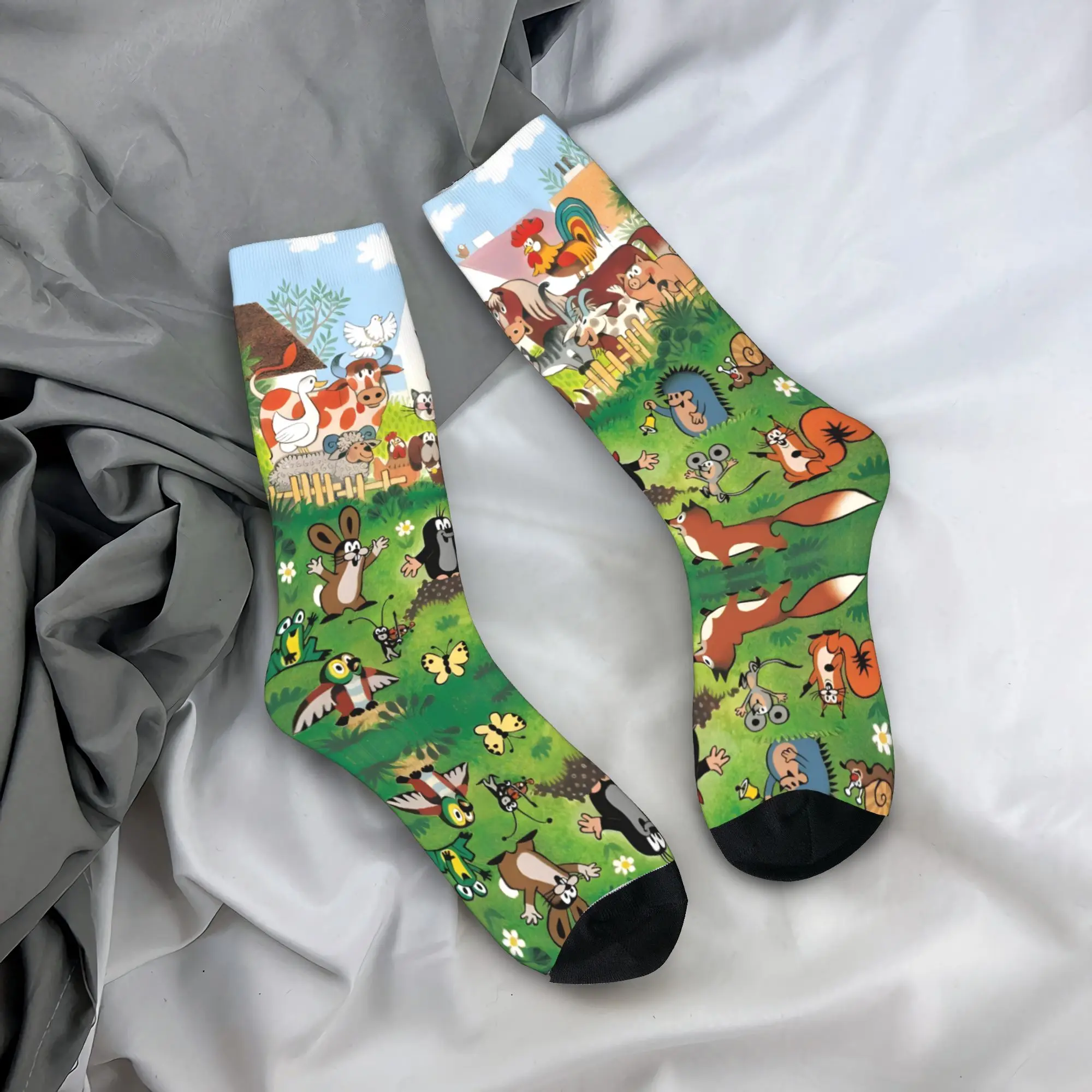 

Custom Cool Retro Classic K-Krteks M-Moles Socks Men Women Warm 3D Print Cartoon Basketball Sports Socks