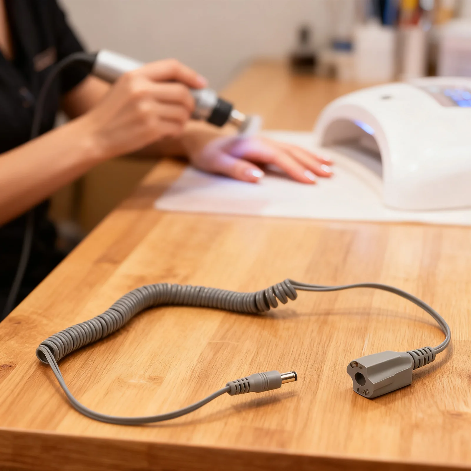 For Electric Nail Drill Replacement Motor Cord Handpiece Power Cable Nail Art Beauty Salon Cord For Nail Drill 180cm Long Cord