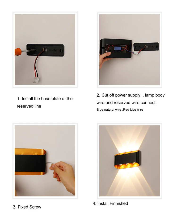 Modern and Minimalist Outdoor Waterproof Wall Lamp Balcony Outdoor Corridor Decoration LED Light Garden Courtyard Wall Lamp view 6