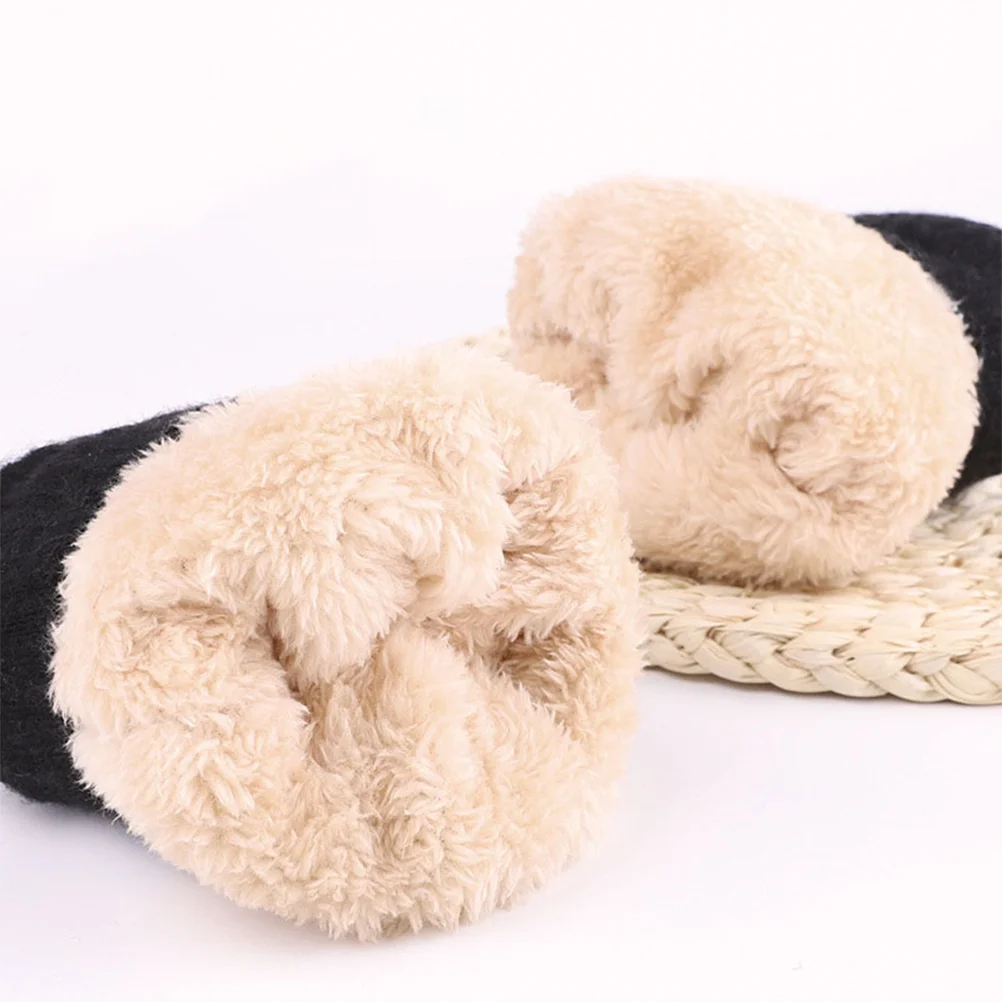 남성용 두꺼운 니트 겨울 장갑 1쌍 이미지