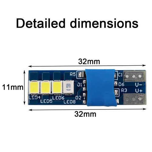 Imagen 2 del producto Lámpara de lectura de luz de cuña para coche, Bombilla de estacionamiento para puerta sin Error, color azul, amarillo, rosa y blanco, Canbus W5W T10 8smd 2835, 10 piezas