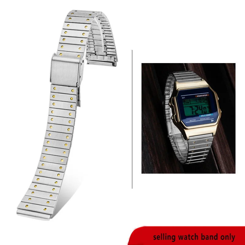 New Stainless Steel Watchband 18mm For Casio A159W-N1 A158WA A168/B650 /AQ230 a168w/A158W MRW200/AEQ-110 Metal Bracelet Strap