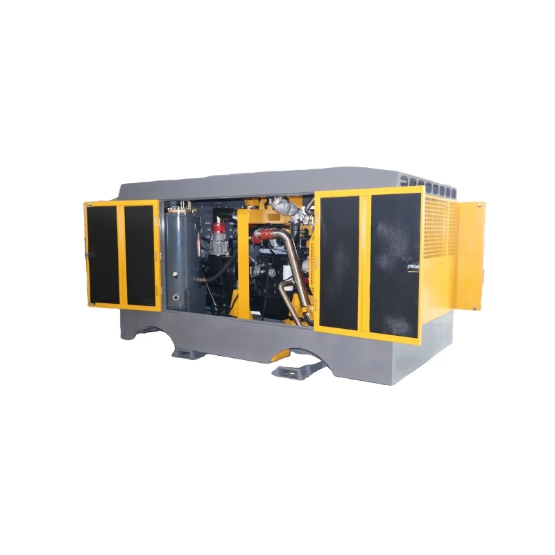 Good Price Portable Diesel Engine Screw Air Cooled Air Compressor With PLC Motor & Bearing For Mining