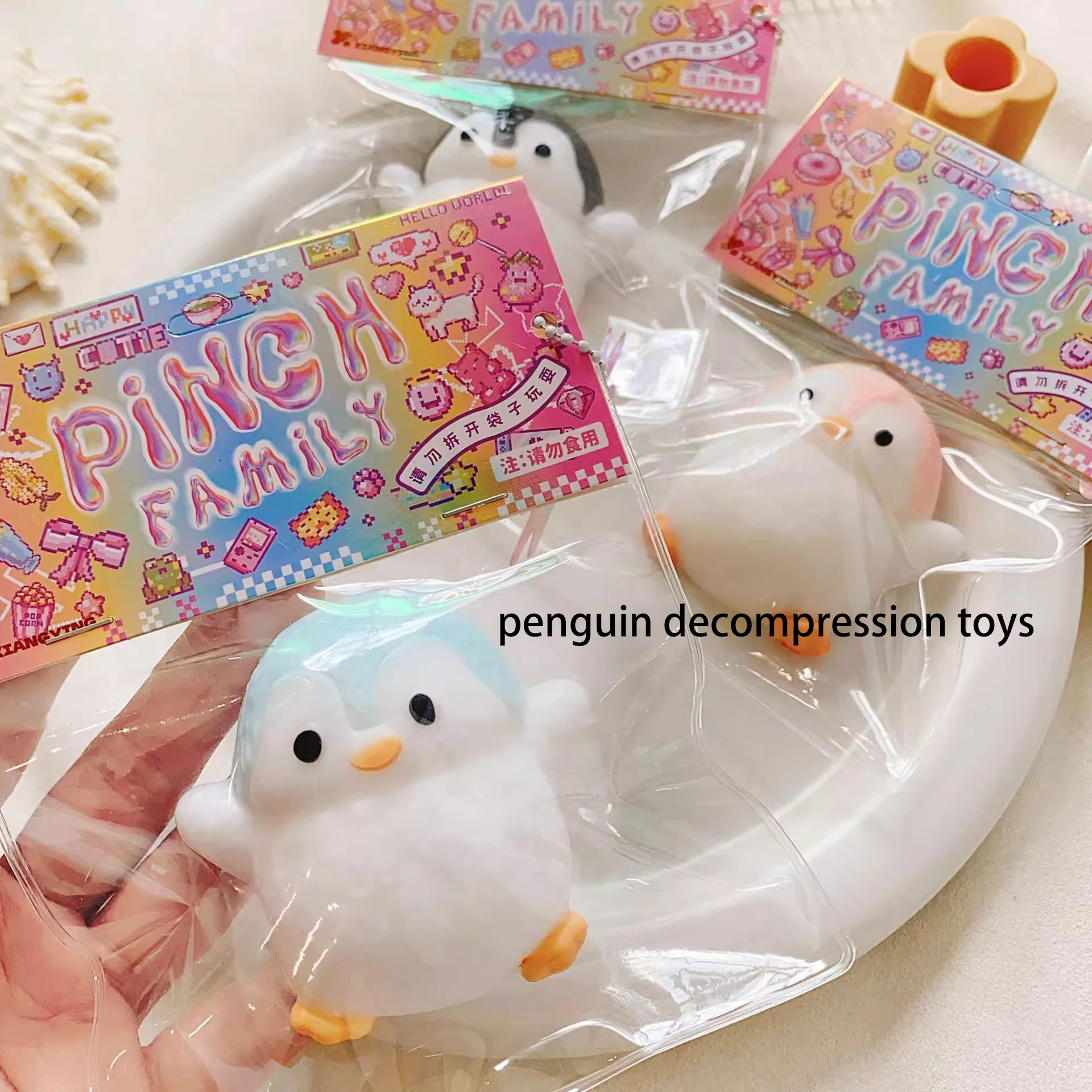 

Игрушка-пингвин для снятия стресса - мягкая медленно растущая сенсорная игрушка-непоседа, декомпрессионные игрушки для детей и взрослых, подарки на день рождения