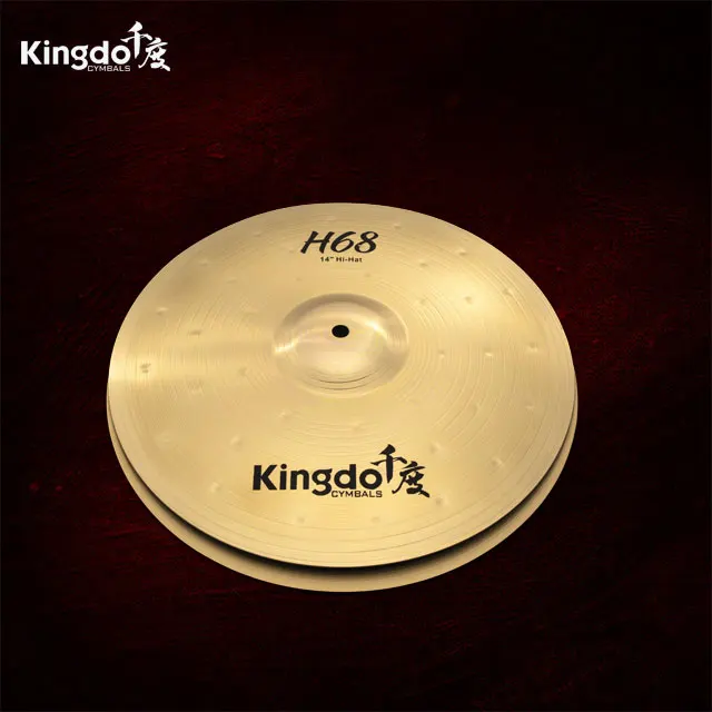 brass KINGDO cymbal set for drum set