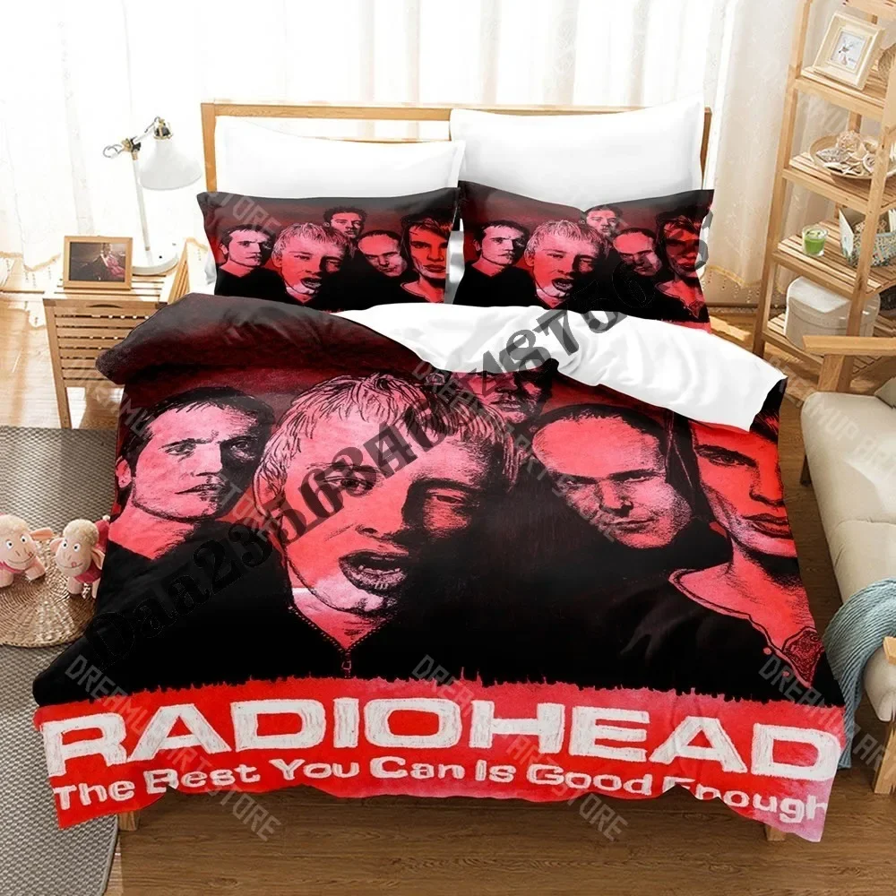 

Комплект постельного белья с 3D принтом Radiohead Band, односпальный, полный, королевский размер, комплект постельного белья для взрослых и детей, комплекты пододеяльников для спальни, кровать