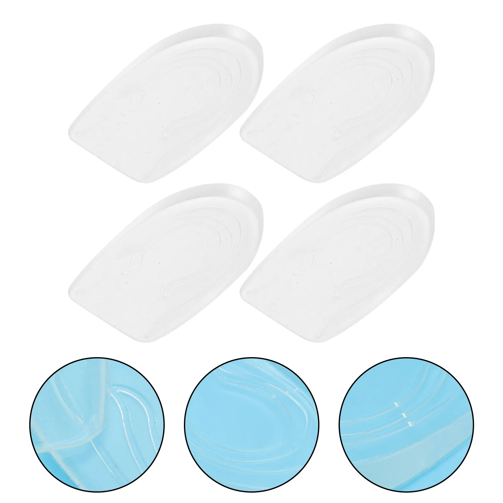 

2 пары невидимых стельок для увеличения роста с амортизацией и влагопоглощением для мужчин и женщин, многоразовые