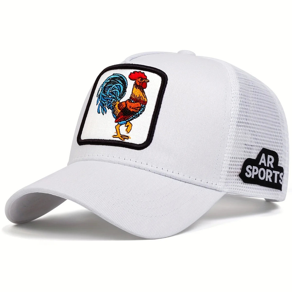 Spring New Animal Embroidery Net Rooster Hat Male and Female Animal Baseball Hat Street Dance Hip Hop Duck Tongue Hat