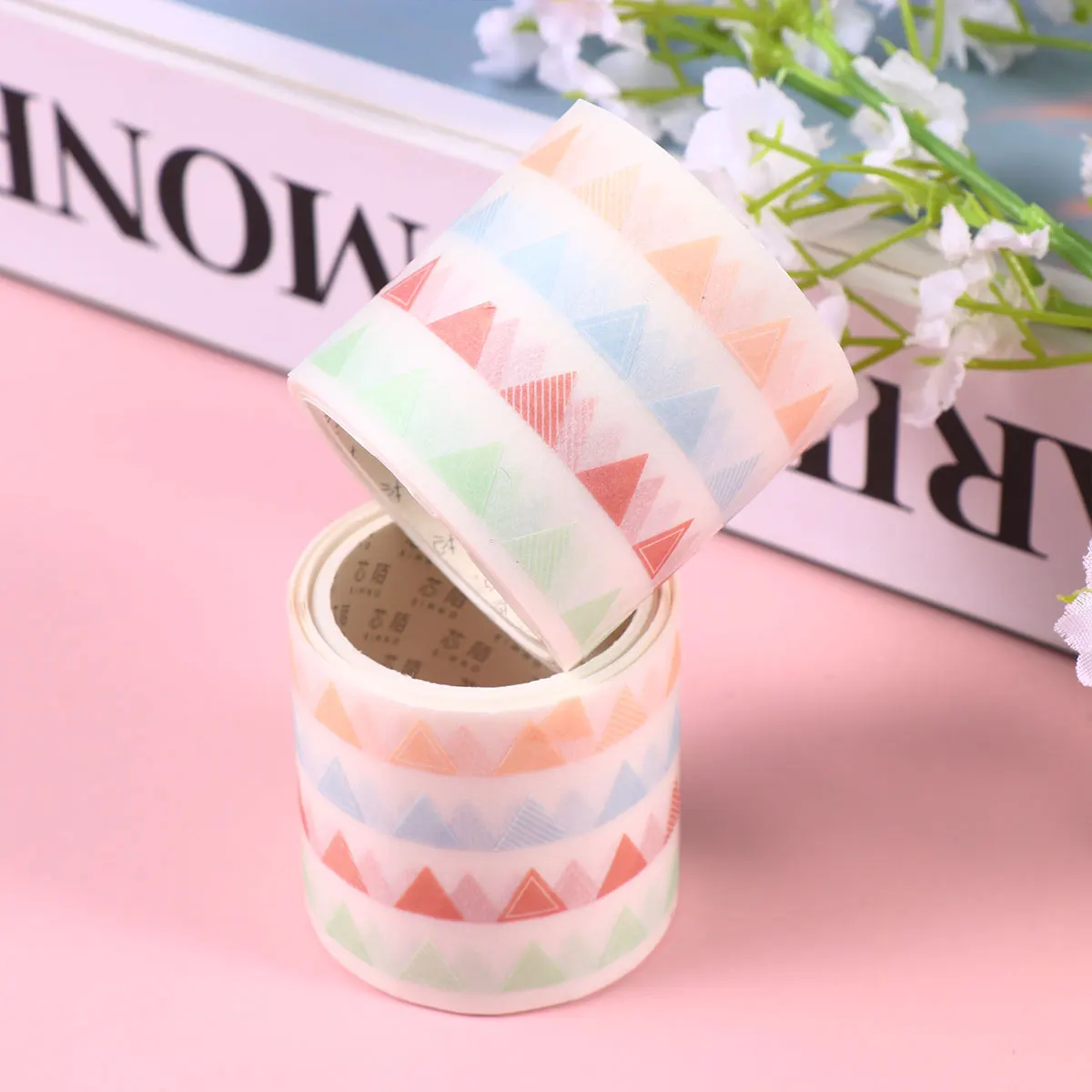 

2pcs Washi Tape Coil Basic Color Planner Sticker Journal Paper Band Eco-Friendly Durable Multi-Use For Notebooks