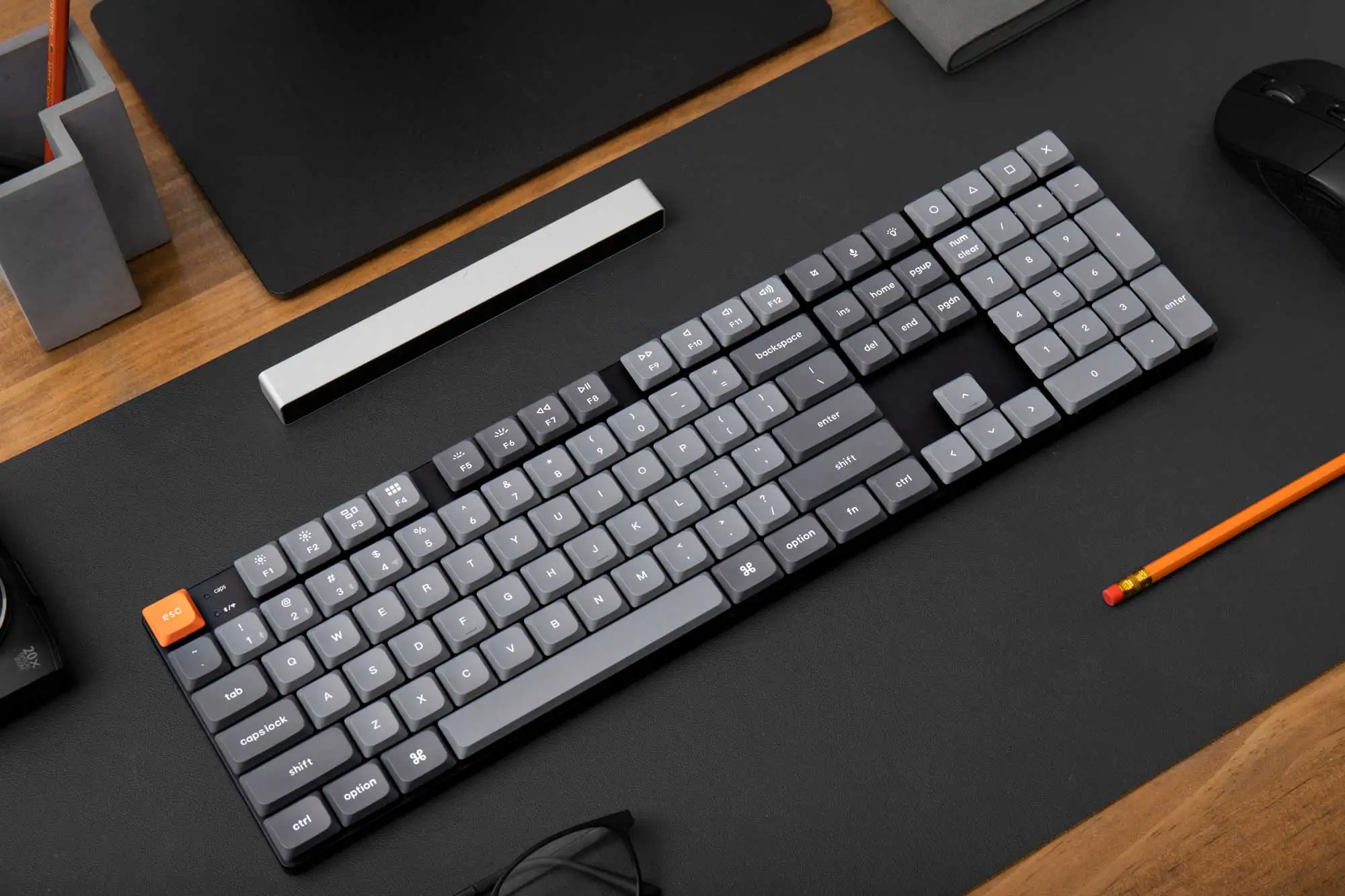 Imagem -02 - Keychron-teclado Mecânico Personalizado Low-profile Double-shot Pbt Keycaps Low-profile k5 Max Qmk Via