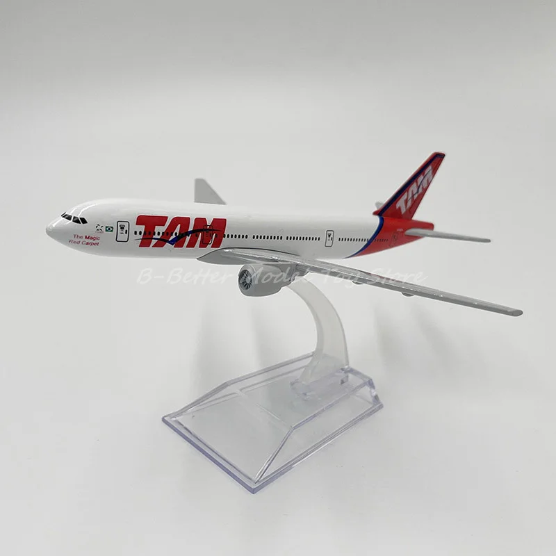 1:400 Diecast Model Plane Toy 16 cm Brazilian TAM Airlines Boeing 777 Miniature Replica