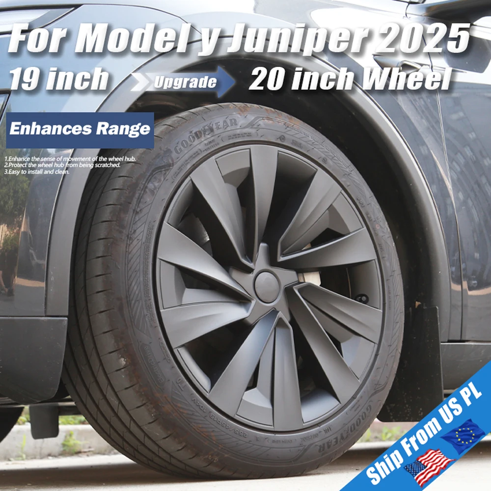 

YIKUN 4PCS Wheel Cover for Tesla Model Y Juniper 19 Inch Performance Crossflow Wheel Replacemen Hubcap Full Rim Accessories 2025