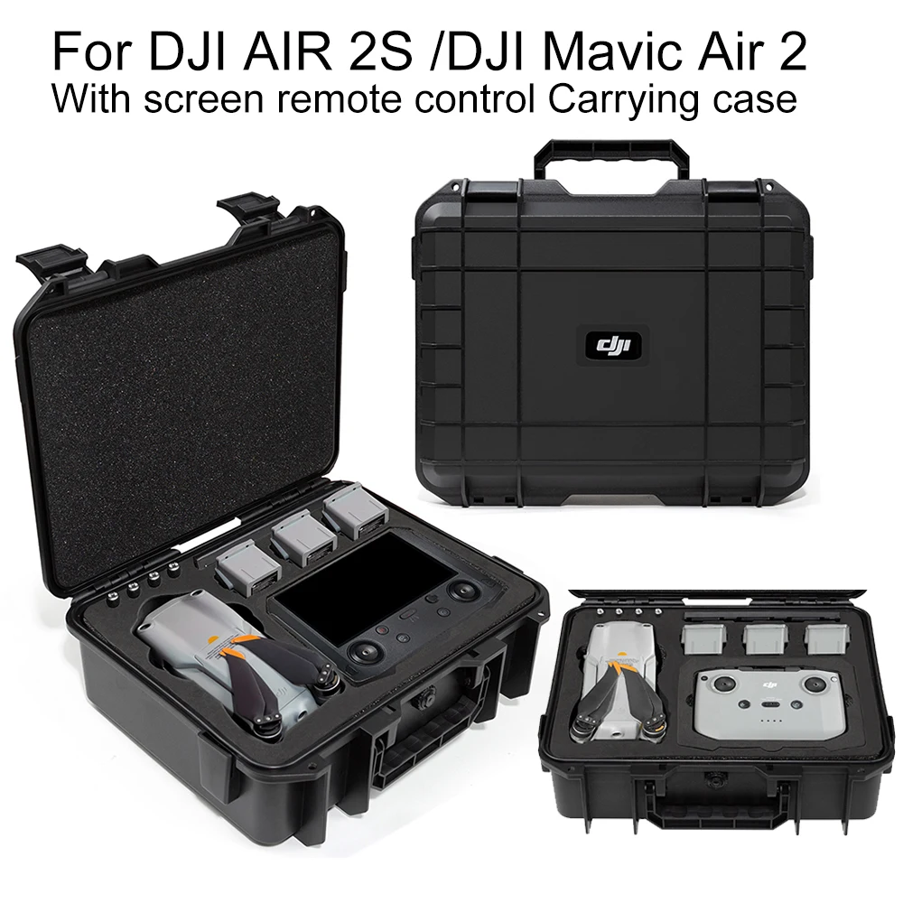 For DJI AIR 2S With Screen Remote Control Protable Case Explosion-Proof Box ABS Suitcase for Mavic Air 2 Storage Box Accessories