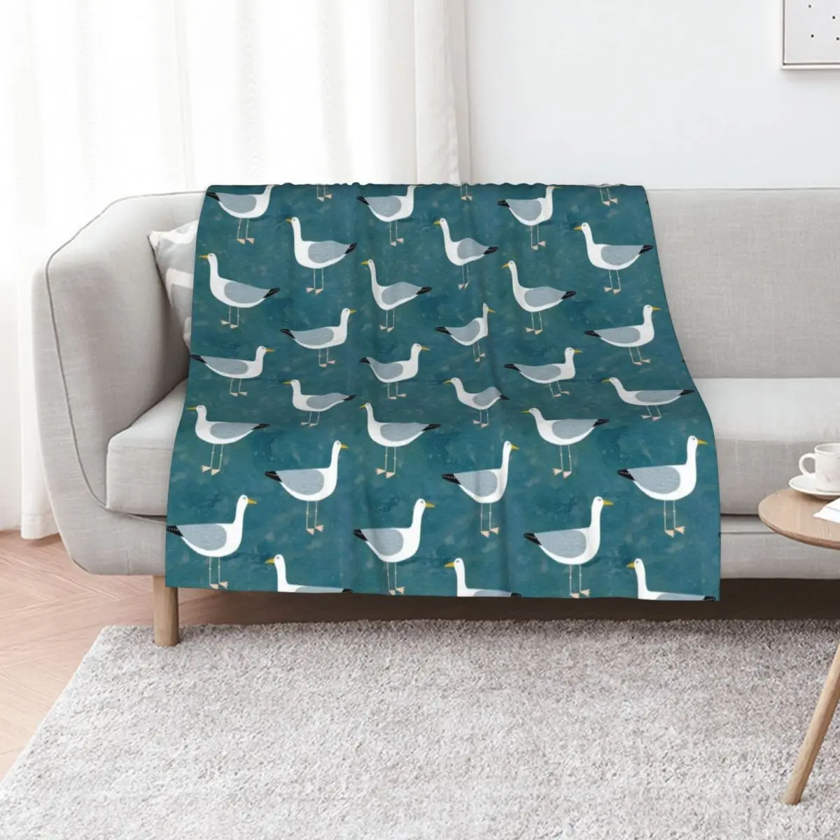 Seagull Standing Throw Blanket Weighted Warm Baby Fashion Sofas Multi-Purpose Travel Blankets