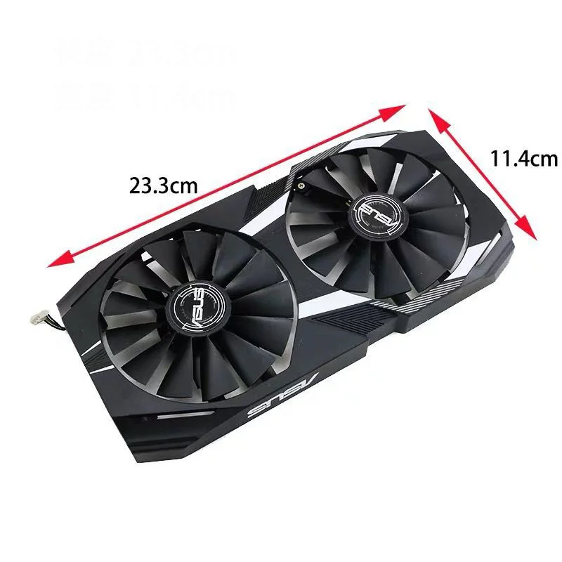 Ventilador de refrigeración para ASUS Radeon RX 580, ventilador de refrigeración para tarjeta gráfica de videojuegos, doble OC, 95Mm, RX580, FDC10M12D9-C