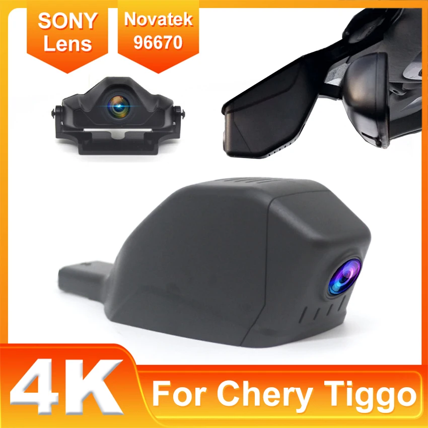 4K HD 2160P New Plug and Play WIFi Car DVR Video Recorder Dual Lens Dash Cam For Chery Tiggo 7 Tiggo 8 Pro 2020 2021 2022