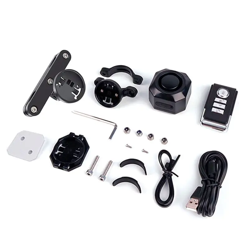

A25P Bike Vibration Alarm USB Charging Burglar Motorcycle Bike Security Alarm With Remote Control
