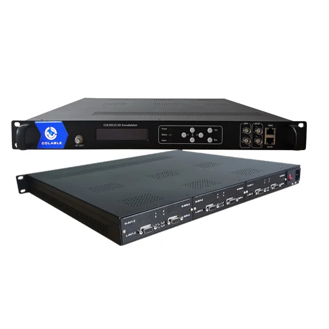 IP dvb modulator 24 Channels CVBS to DVB -C AV to RF DVB-T ATSC ISDB Encoder Modulator COL5011S