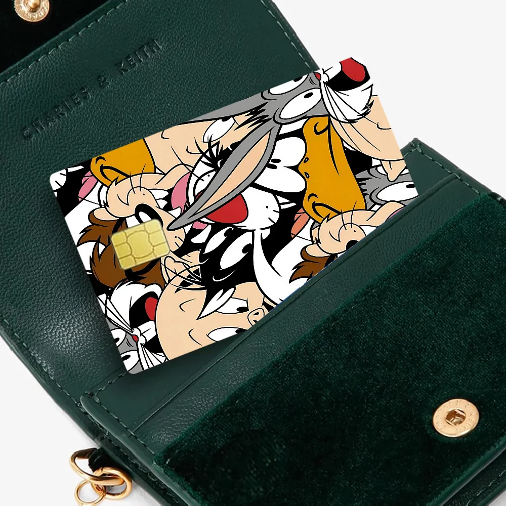 Stiker kulit kartu kredit kelinci kartun untuk kartu VISA Bank stiker tahan air antigores hadiah wanita