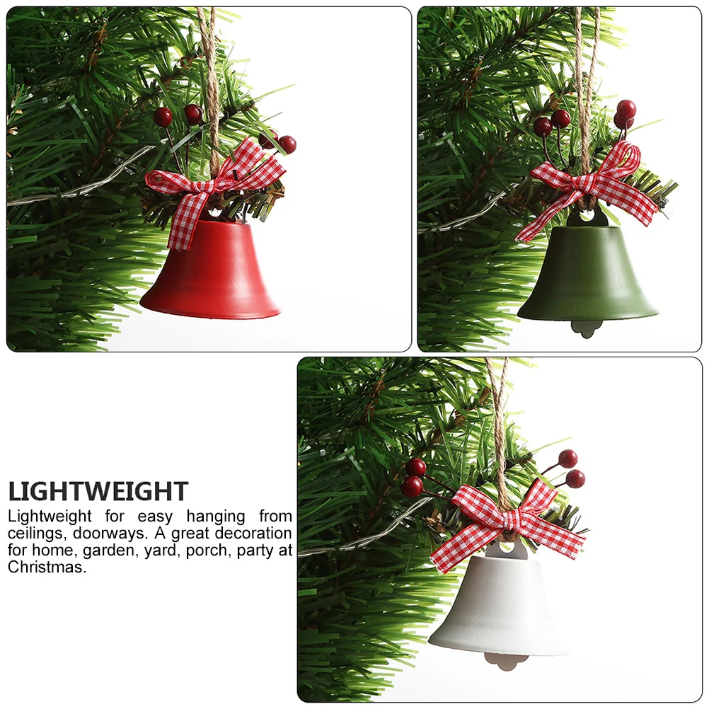 

6Pcs Christmas Tree Ornaments Jingle Bells Hanging Pendant Xmas Bells Decoration for Christmas Tree Home Garden Decor